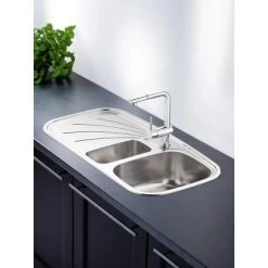 OBI Einbauspüle Quadra Duo 100 Edelstahl Eckig -Moderne Küche Verkauf 0787300264 ab01 16 03 16 2