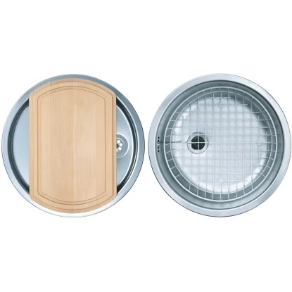 Eurodomo Einbauspüle Komplettset Rondel Ø 43 Cm Edelstahl Glatt 3 Eurodomo Einbauspüle Komplettset Rondel Ø 43 Cm Edelstahl Glatt