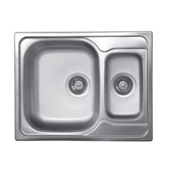 OBI Einbauspüle Quadra Duo 62 Edelstahl Eckig