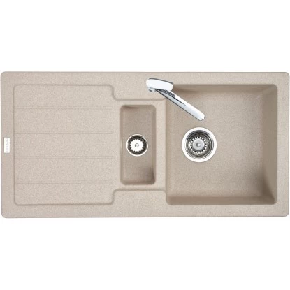 Eurodomo Einbauspüle Bali 86 Cm Mit Stopfenventil Beige 3 Eurodomo Einbauspüle Bali 86 Cm Mit Stopfenventil Beige