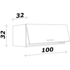 Flex-Well Klappen-Oberschrank Lucca 100 Cm Weiß -Moderne Küche Verkauf 164392 4051 5