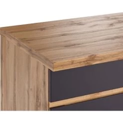 Held Möbel Küchenunterschrank Turin 60 Cm Mit Auszügen Graphit/Wotaneiche -Moderne Küche Verkauf 189397 11016600 CU 06