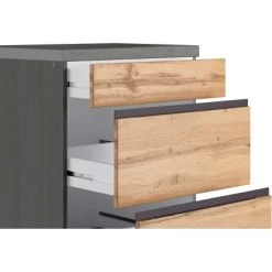 Held Möbel Küchenunterschrank Turin 60 Cm Mit Auszügen Wotaneiche/Graphit -Moderne Küche Verkauf 189404 11016600 CU 11