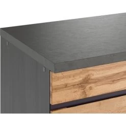 Held Möbel Küchenunterschrank Turin 120 Cm Wotaneiche/Graphit -Moderne Küche Verkauf 189569 11016600 CU 06