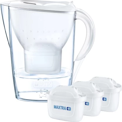Brita Wasserfilter-Kanne Marella Weiß Inkl. 3 Maxtra+ 3 Brita Wasserfilter-Kanne Marella Weiß Inkl. 3 Maxtra+