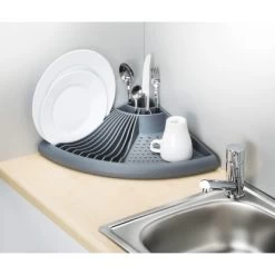 Wenko Eck-Geschirrabtropfer Grau 9 Cm X 50 Cm X 35 Cm -Moderne Küche Verkauf 301766 1068 5