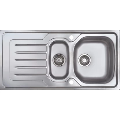 Eurodomo Einbauspüle Onda 100 Cm Edelstahl Glatt 3 Eurodomo Einbauspüle Onda 100 Cm Edelstahl Glatt