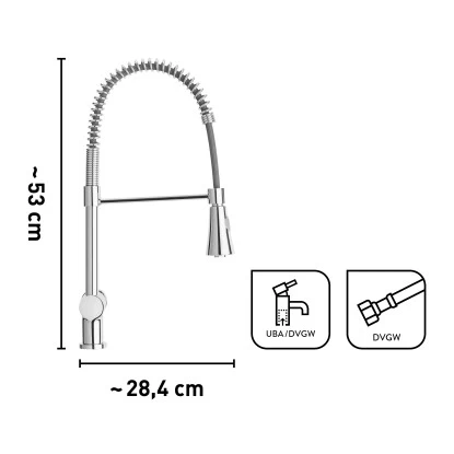 Baliv Küchenarmatur KI-1170 Verchromt 5 Baliv Küchenarmatur KI-1170 Verchromt – Bild 3