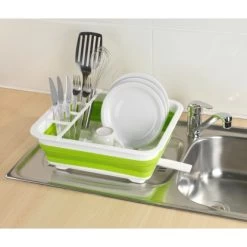 Wenko Geschirrabtropfer Faltbar Weiß-Grün -Moderne Küche Verkauf 4008838164853 ambiente 02