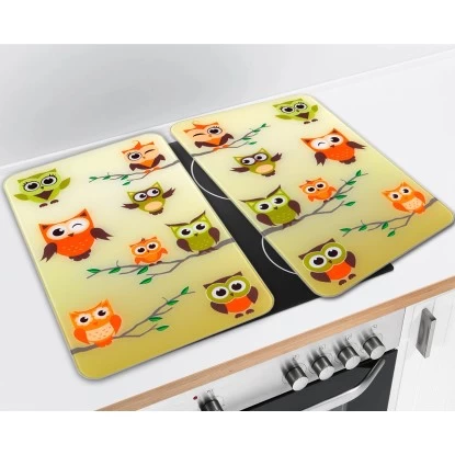 Wenko Herdabdeckplatten Universal Eulenversammlung 2er Set Mehrfarbig 4 Wenko Herdabdeckplatten Universal Eulenversammlung 2er Set Mehrfarbig – Bild 2