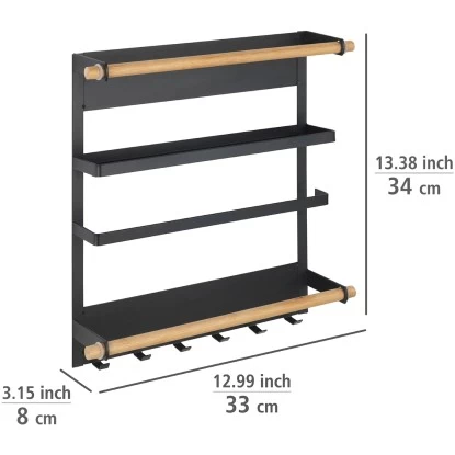 Wenko Küchenregal Magna Schwarz 7 Wenko Küchenregal Magna Schwarz – Bild 5