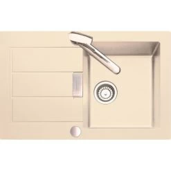 Eurodomo Einbauspüle Sonera 78 Cm Mit Stopfenventil Beige