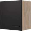 Flex-Well Exclusiv Oberschrank Capri 50 Cm X 55 Cm Schwarz Matt-Endgrain Oak -Moderne Küche Verkauf 4047584070162 4051 S 03