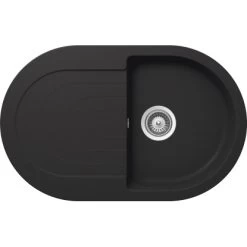 Respekta By Schock Granit-Einbauspüle Phoenix 79 Cm X 50 Cm Schwarz
