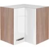 Flex-Well Exclusiv Eck-Hängeschrank Valero 60 Cm X 60 Cm Hochglanz Weiß
