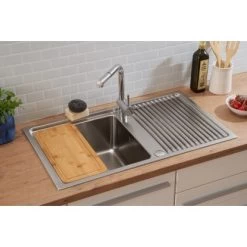 Respekta Einbauspüle Chicago 86 Cm X 50 Cm Edelstahl 34 Respekta Einbauspüle Chicago 86 Cm X 50 Cm Edelstahl -Moderne Küche Verkauf 45546 4384 CHICAGO86X50 13