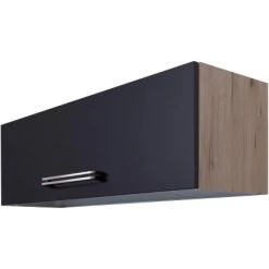 Flex-Well Exclusiv Kurz-Hängeschrank Lara 100 X 32 Cm Anthrazit-San Remo Eiche
