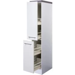 Flex-Well Exclusiv Demi-Apothekerschrank Joelina 30 Cm Weiß