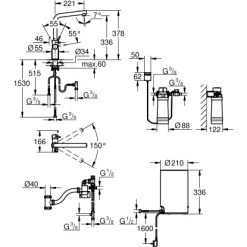 Grohe L-Auslauf Armatur Und Boiler Red Duo M-Size Supersteel -Moderne Küche Verkauf 5288329 4520 100025157 1