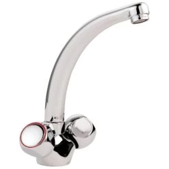 Sanitop-Wingenroth Zweigriff-Küchenarmatur Como Chrom