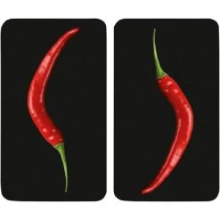 Wenko Herdabdeckplatten Universal Hot Peperoni 2er-Set Mehrfarbig