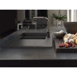 Miló Einbauspüle Granitverbundstoff Luxuria 100 Graphit -Moderne Küche Verkauf 5903140017998 30