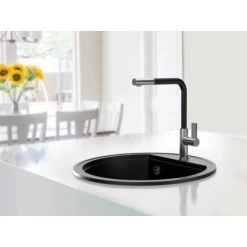 Miló Einbauspüle Granitverbundstoff Olli 51 Schwarz -Moderne Küche Verkauf 5903140018063 30