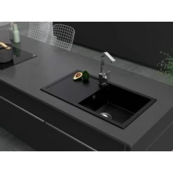 Miló Einbauspüle Granitverbundstoff Blissano 76 Schwarz -Moderne Küche Verkauf 5903140018100 30