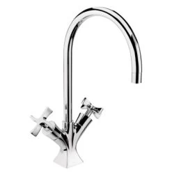 Sanitop-Wingenroth Zweigriff-Küchenarmatur Corvetto Chrom