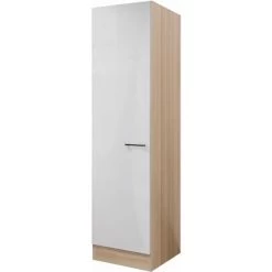 Flex-Well Exclusiv Geschirrschrank Abaco 50 Cm Perlmutt Glänzend-Akazie