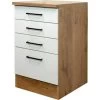 Flex-Well Exclusiv Schubkastenunterschrank Vintea 50 Cm Magnolie Matt-L. Oak -Moderne Küche Verkauf 756445 4051 USSA50Vintea K
