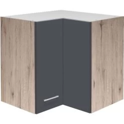 Flex-Well Exclusiv Eck-Oberschrank Morena 60 X 60 Cm Basaltgrau Matt - San Remo