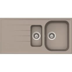 Respekta By Schock Granit-Einbauspüle Orlando 100 X 50 Cm 1,5 Becken Betongrau