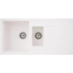 Respekta Einbauspüle Mineralite Houston 100 Cm X 50 Cm Weiß 19 Respekta Einbauspüle Mineralite Houston 100 Cm X 50 Cm Weiß -Moderne Küche Verkauf 793 4384 HOUSTON100X50W 03