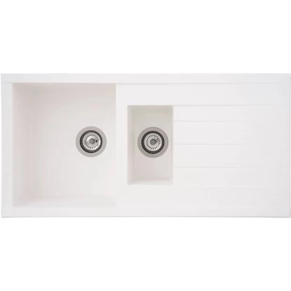 Respekta Einbauspüle Mineralite Houston 100 Cm X 50 Cm Weiß 5 Respekta Einbauspüle Mineralite Houston 100 Cm X 50 Cm Weiß – Bild 3