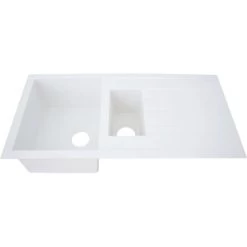 Respekta Einbauspüle Mineralite Houston 100 Cm X 50 Cm Weiß 26 Respekta Einbauspüle Mineralite Houston 100 Cm X 50 Cm Weiß -Moderne Küche Verkauf 793 4384 HOUSTON100X50W 10