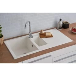 Respekta Einbauspüle Mineralite Houston 100 Cm X 50 Cm Weiß 29 Respekta Einbauspüle Mineralite Houston 100 Cm X 50 Cm Weiß -Moderne Küche Verkauf 793 4384 HOUSTON100X50W 13