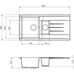 Respekta Einbauspüle Mineralite Houston 100 Cm X 50 Cm Weiß 31 Respekta Einbauspüle Mineralite Houston 100 Cm X 50 Cm Weiß -Moderne Küche Verkauf 793 4384 HOUSTON100X50W 15