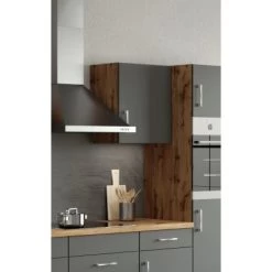 Held Möbel Hängeschrank Sorrento BxHxT 50 X 57 X 34 Cm Anthrazit-Wotaneiche -Moderne Küche Verkauf 853740 11016600 8