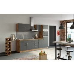 Held Möbel Hängeschrank Sorrento BxHxT 50 X 57 X 34 Cm Anthrazit-Wotaneiche -Moderne Küche Verkauf 853740 11016600 9