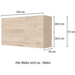 Held Möbel Klapphängeschrank Sorrento BxHxT 100 X 57 X 34 Cm Weiß-Wotaneiche -Moderne Küche Verkauf 853743 11016600 4