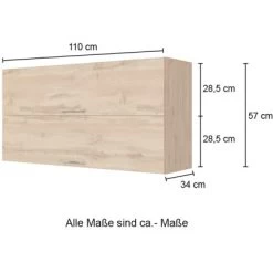 Held Möbel Klapphängeschrank Sorrento BxHxT 110 X 57 X 34 Cm Weiß-Wotaneiche -Moderne Küche Verkauf 853749 11016600 4