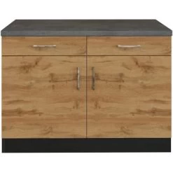 Held Möbel Unterschrank Sorrento 100x85x60 Cm 2 Schub. 1 EL-B. Wotan.-Graf.