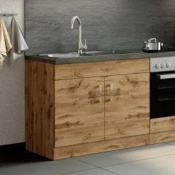 Held Möbel Spülenschrank Sorrento B100 X H85 X T60 Cm 2 Türen Wotaneiche 29 Held Möbel Spülenschrank Sorrento B100 X H85 X T60 Cm 2 Türen Wotaneiche -Moderne Küche Verkauf 853819 11016600 13