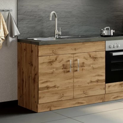 Held Möbel Spülenschrank Sorrento B100 X H85 X T60 Cm 2 Türen Wotaneiche 15 Held Möbel Spülenschrank Sorrento B100 X H85 X T60 Cm 2 Türen Wotaneiche – Bild 13