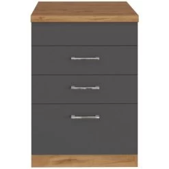 Held Möbel Kochfeldumbauschrank Sorrento 60 X 85 X 60 Cm 2 SK 1 AZ Anthr.-Wotan. -Moderne Küche Verkauf 853848 11016600 2