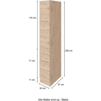 Held Möbel Apothekerschrank Sorrento 30x 200x 60 Cm 2 Ausz. 5 Fäch. Ant.-Wotan. 6 Held Möbel Apothekerschrank Sorrento 30x 200x 60 Cm 2 Ausz. 5 Fäch. Ant.-Wotan. – Bild 4