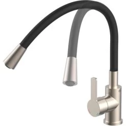 Eisl Spültischarmatur Edelstahloptik Flexo Schwarz -Moderne Küche Verkauf 9002560796561 2759 4